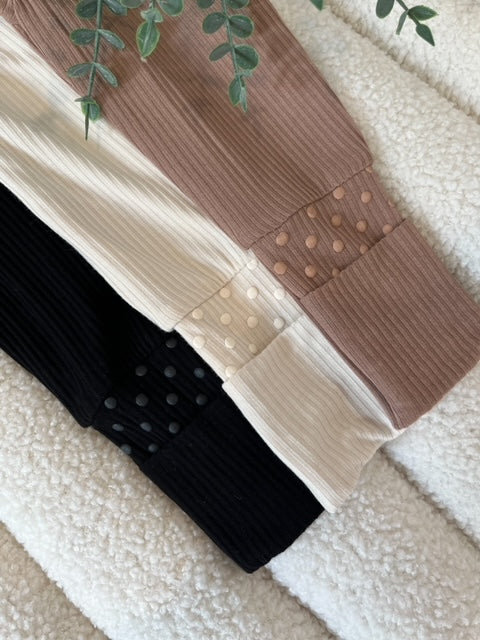 Ribbed Convertible Footie | Onyx