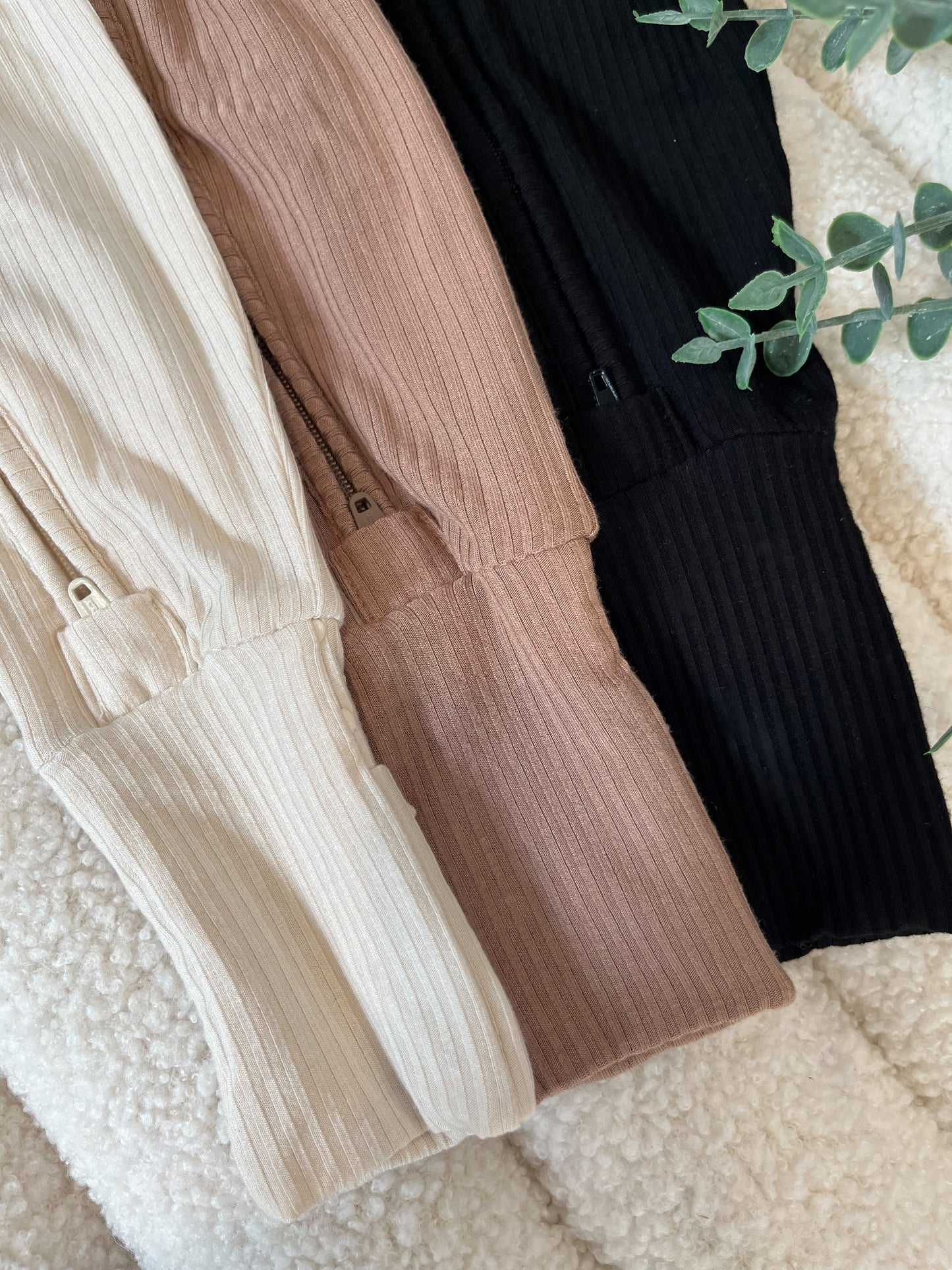 Ribbed Convertible Footie | Onyx